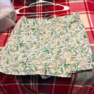 Ellen Tracy Green and Yellow Floral Skirt